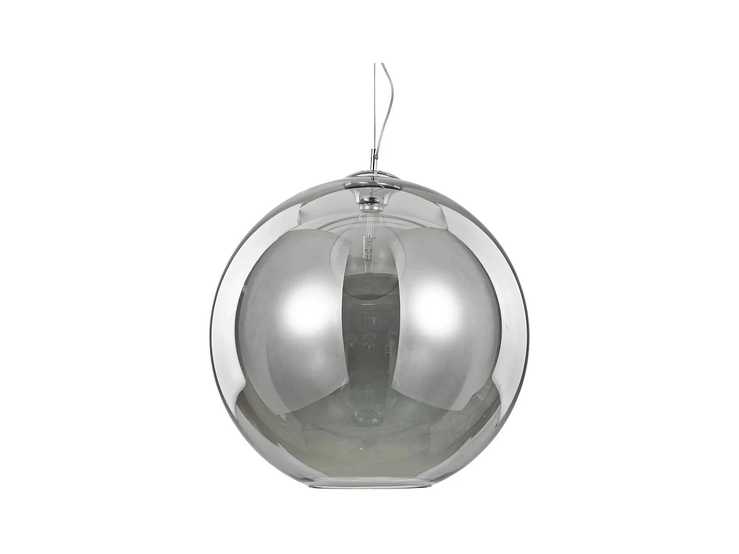Ideal Lux Nemo Grand luminaire suspendu à 1 ampoule Dome Gris, Smokey, E27