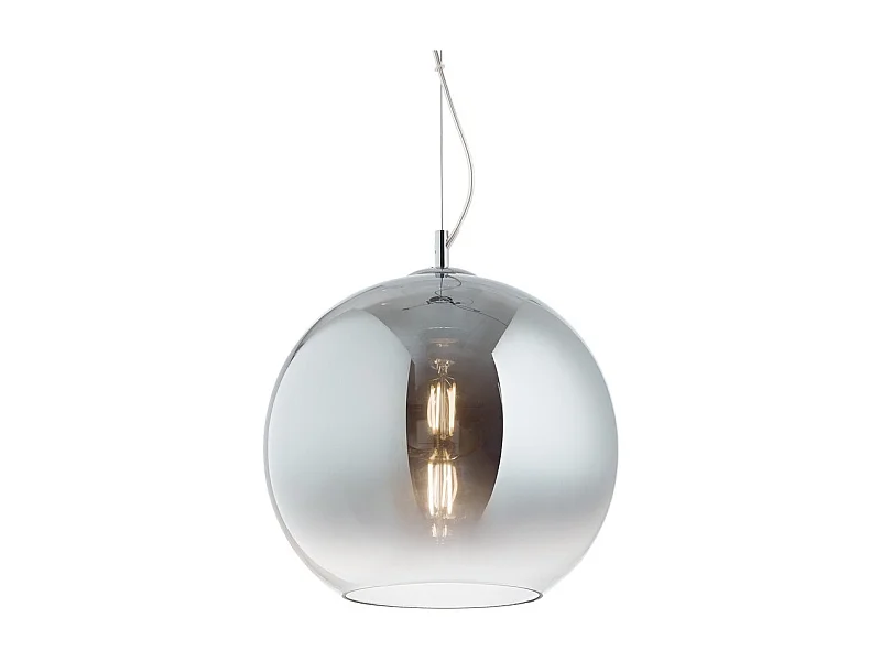 Ideal Lux NEMO Suspension d'intérieur à dôme, abat-jour chromé à 1 lumière, E27