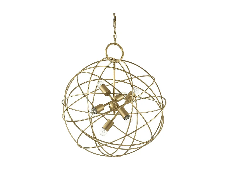 Ideal Lux Konse - Colgante de techo esférico de 6 luces Dorado
