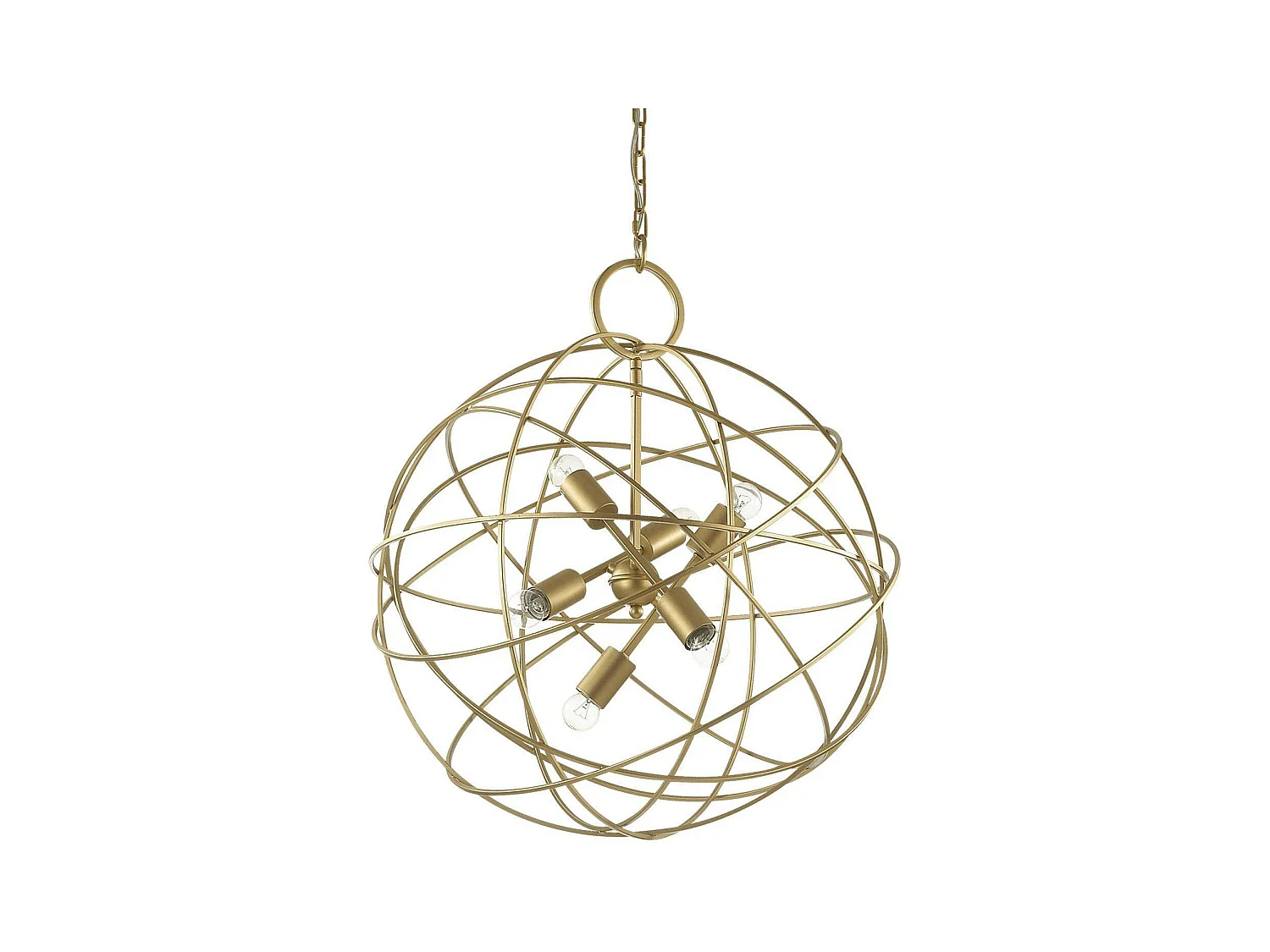 Ideal Lux Konse Pendentif de plafond sphérique à 6 lumières, or