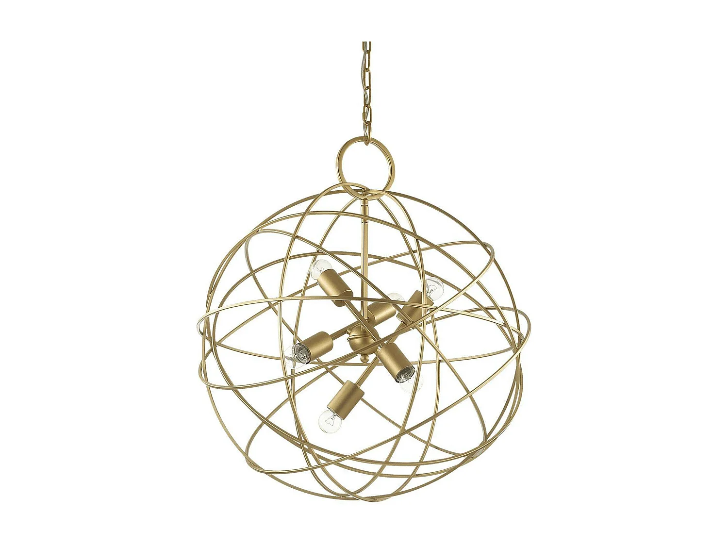 Ideal Lux Konse - 6 Licht sphärische Decke Anhänger Gold