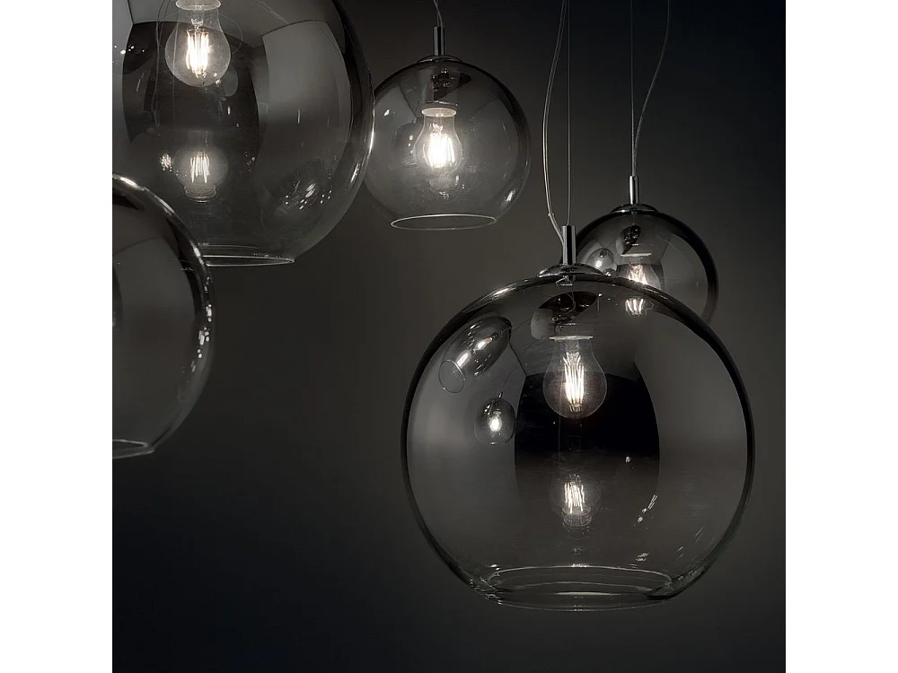 Ideal Lux Discovery Fade - 1 licht Small Globe Deckenanhänger Chrom, E27