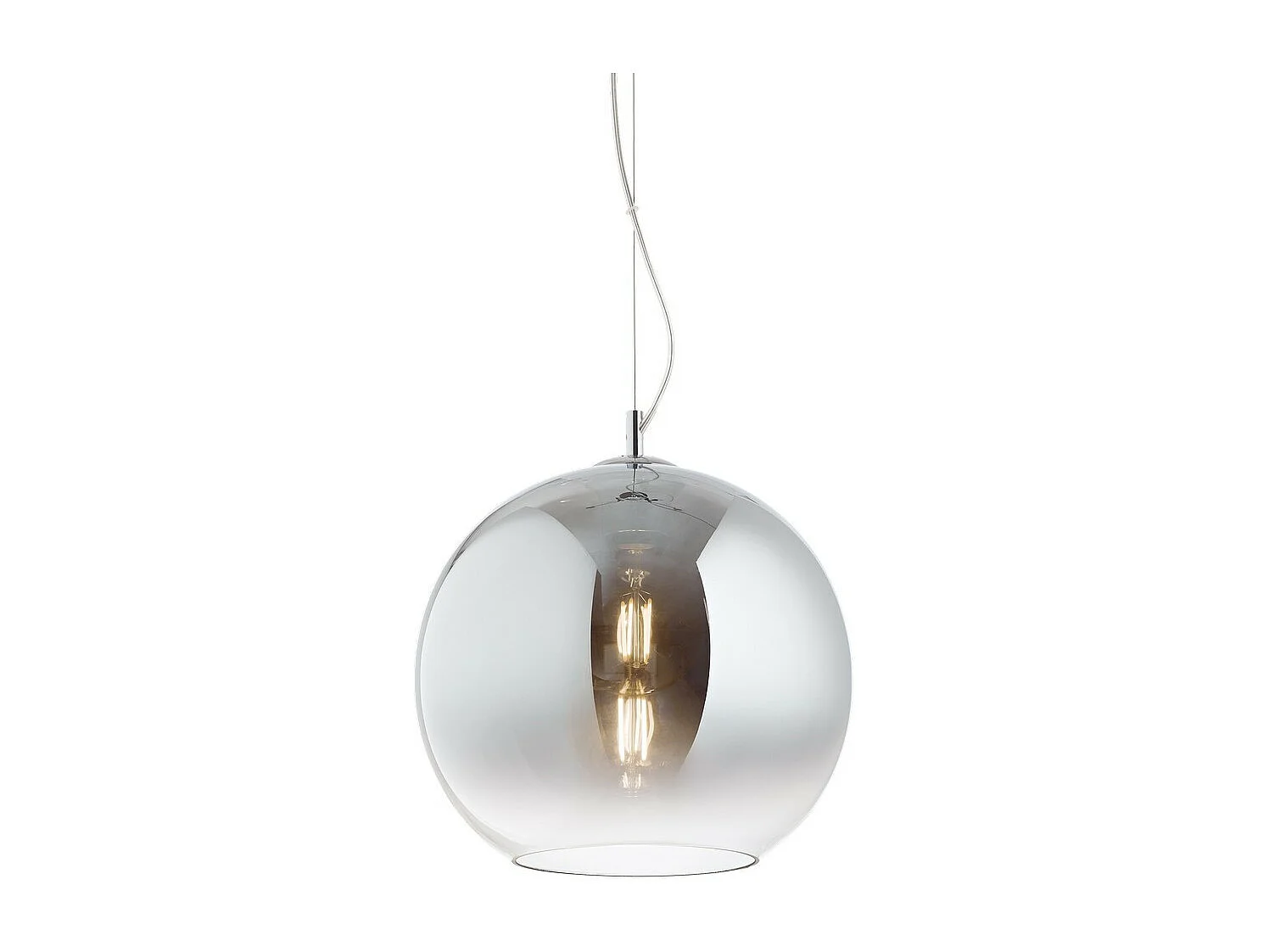 Ideal Lux Discovery Fade Suspension à 1 ampoule, petit globe, chrome, E27