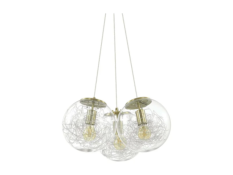 Ideal Lux Mapa - 3 Licht Cluster Decke Anhänger Messing