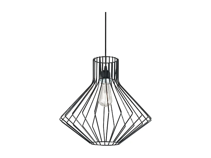 Ideal Lux Ampolla - 1 Lichtdraht Deckenanhänger Schwarz, E27