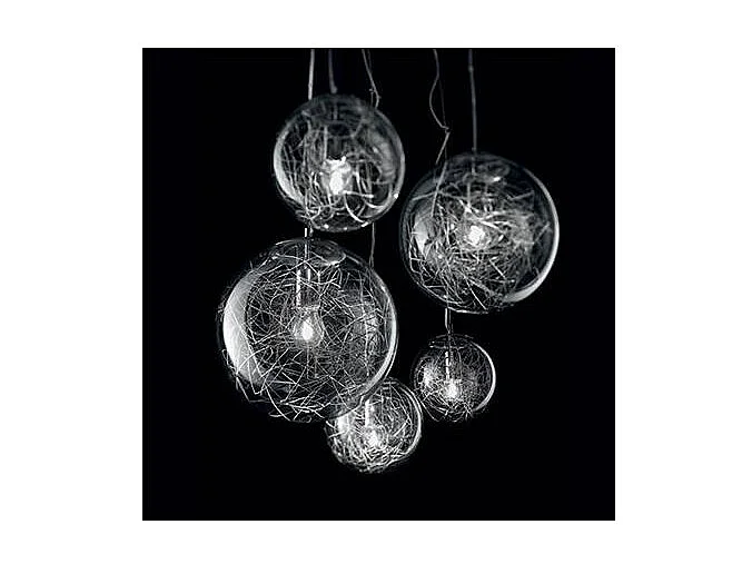 Ideal Lux Mapa Max - 1 licht Small Globe Deckenanhänger Chrom, E27