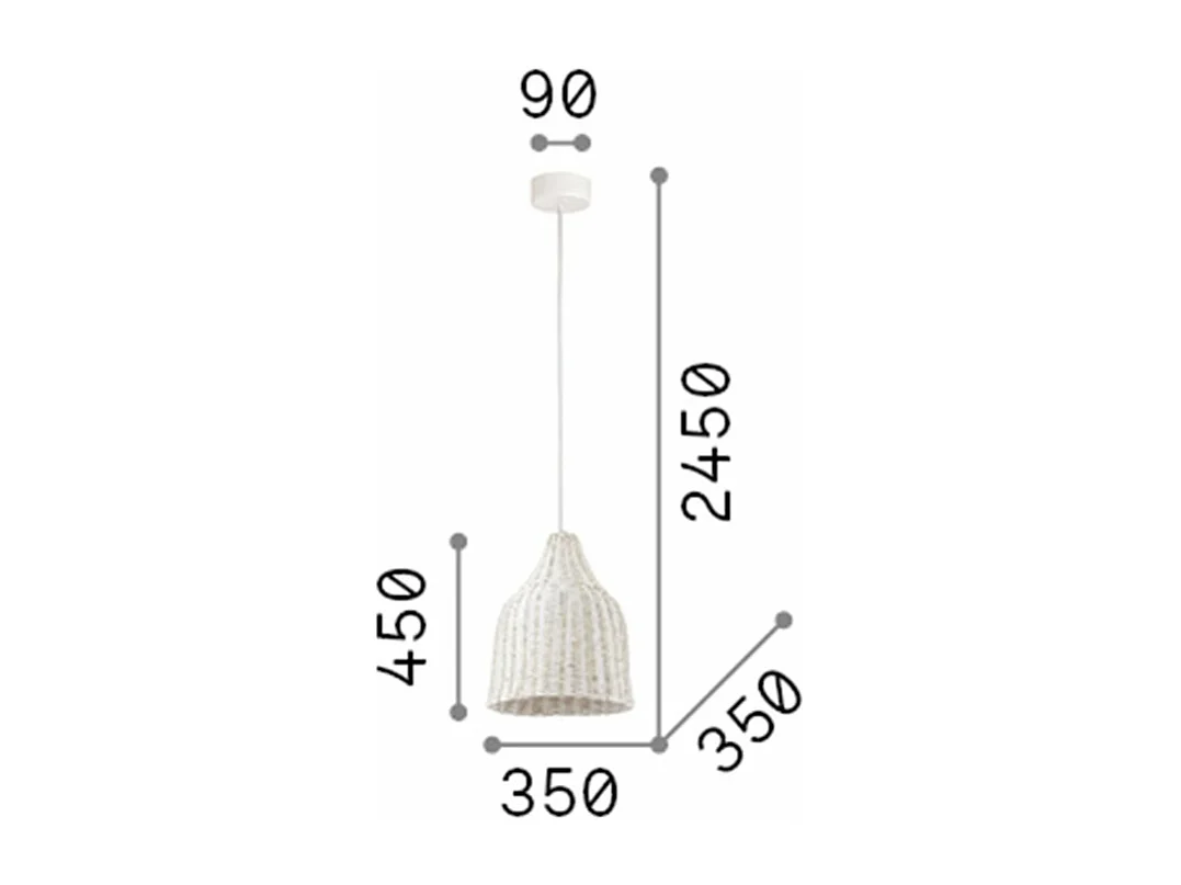 Suspensions dôme décoratives en bois, E27