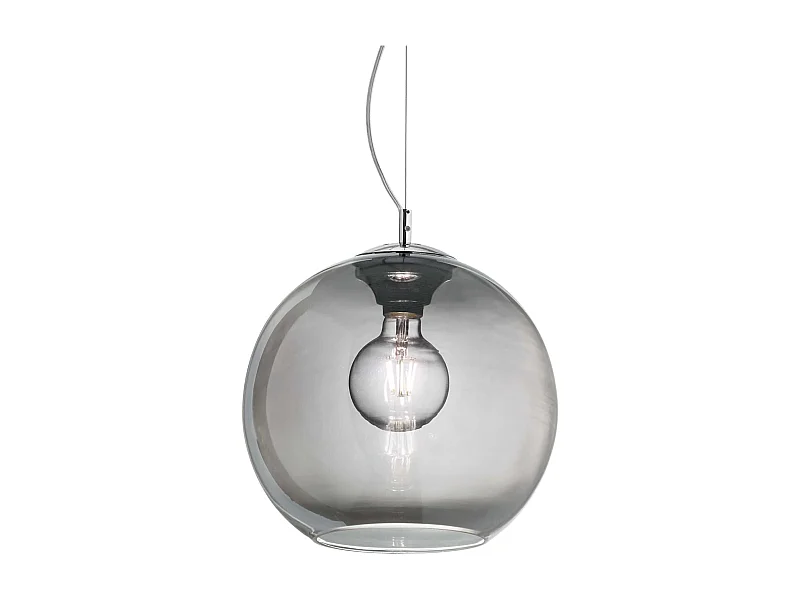 Ideal Lux Nemo - 1 licht Medium Dome Deckenanhänger Grau, Smokey, E27