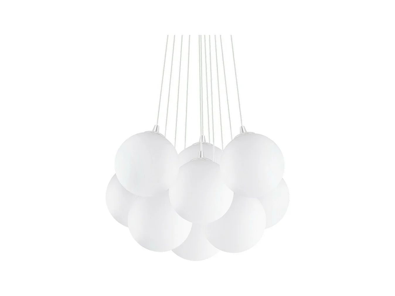 Ideal Lux Mapa Bianco Petite suspension à 11 ampoules, blanc, E14
