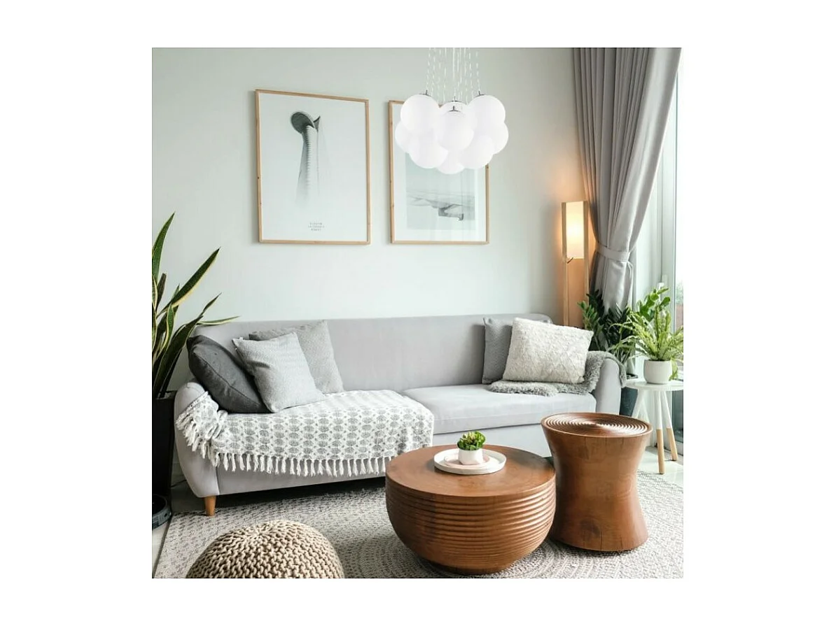 Ideal Lux Mapa Bianco - Pendente a grappolo piccolo a 11 luci bianco, E14