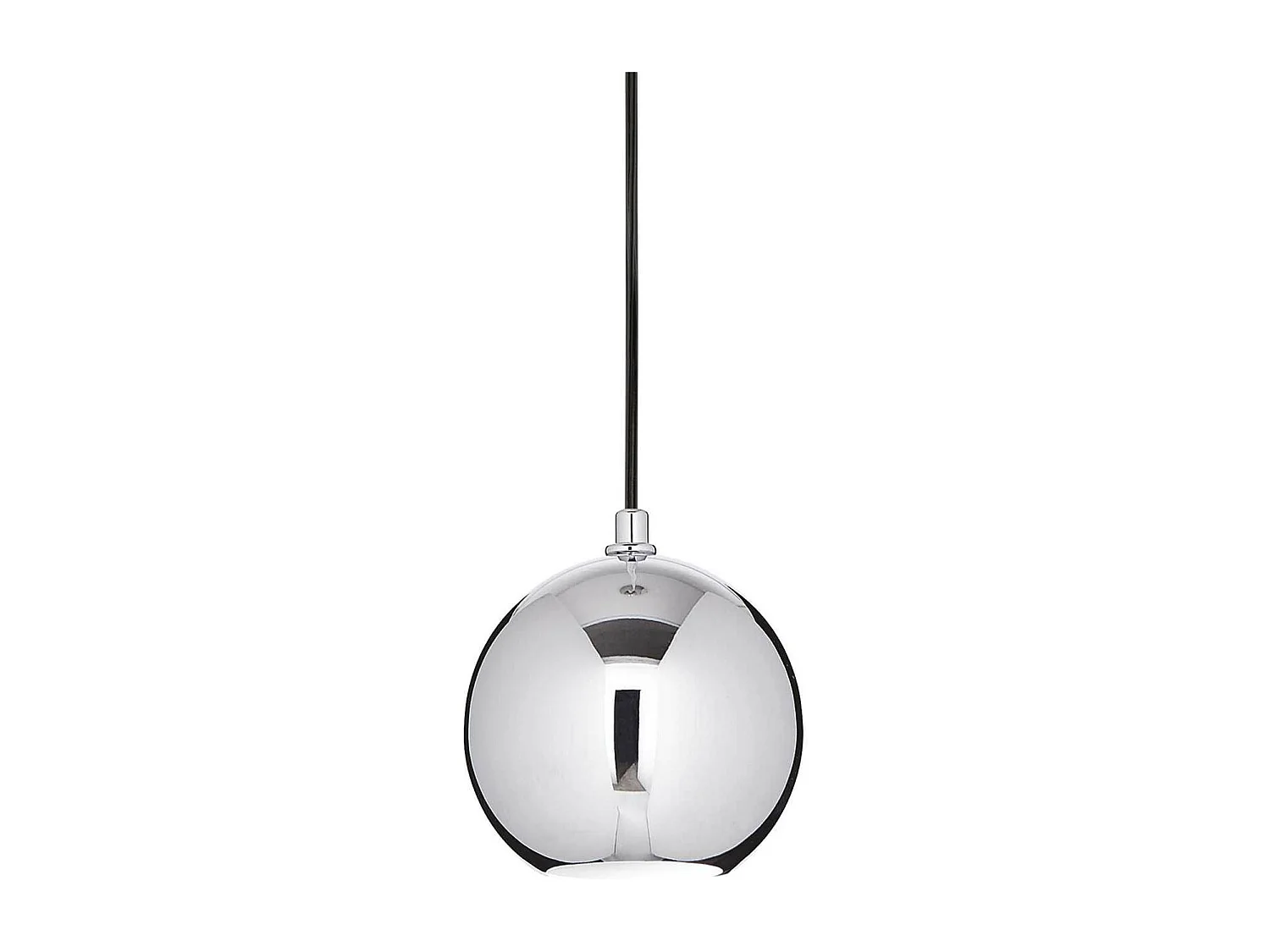 Ideal Lux Mr Jack Luminaire suspendu à 1 ampoule, grand dôme, chrome, GU10