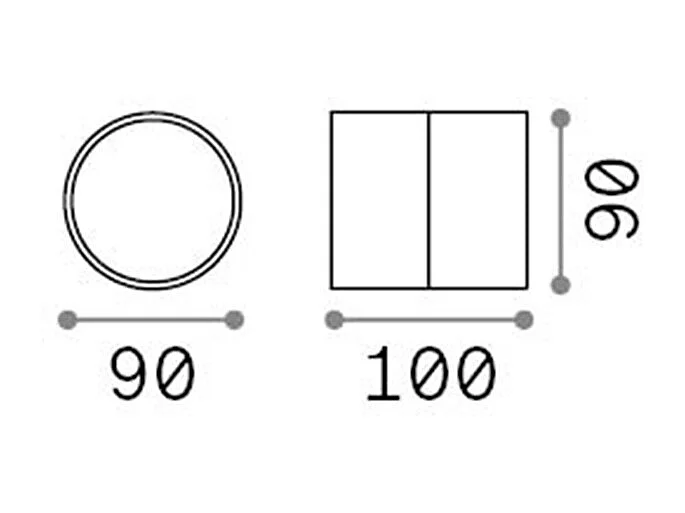 Ideal Lux OMEGA Spot Simple Rond Blanc IP54 4000K