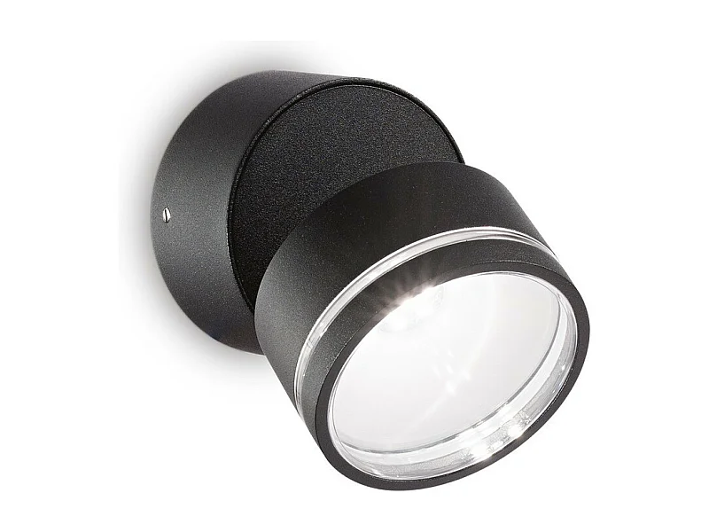 Ideal Lux OMEGA Foco Monocilíndrico Redondo Negro IP54 4000K