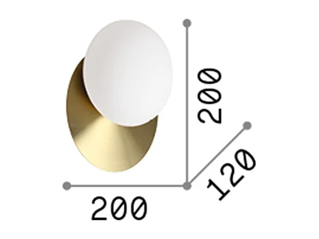 NINFEA AP1, Applique Bianca, Ideal Lux