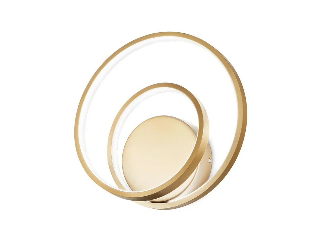 Ideal Lux OZ Applique Murale LED Intégrée Swirl Dimmable Laiton, 3000K