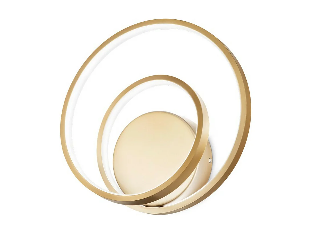 Ideal Lux OZ Lampada da parete a LED integrata Swirl dimmerabile Ottone, 3000K