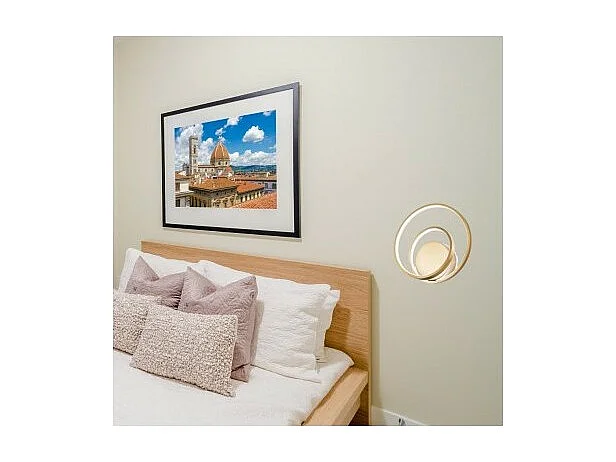Ideal Lux OZ Lampada da parete a LED integrata Swirl dimmerabile Ottone, 3000K