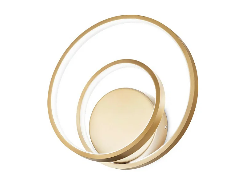 Ideal Lux OZ Lámpara de pared LED integrada Swirl regulable, latón, 3000K