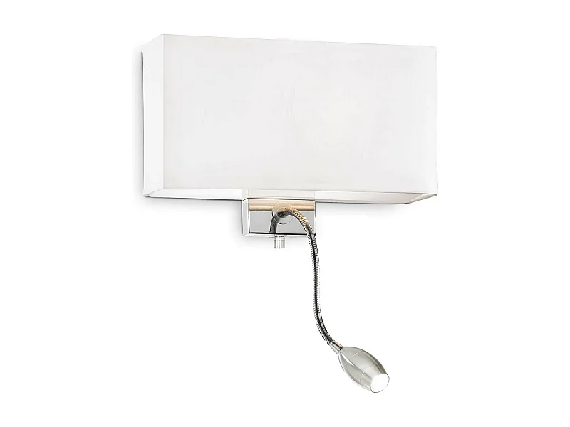 Ideal Lux Hotel - Aplique de pared interior 1 luz Blanca, E27