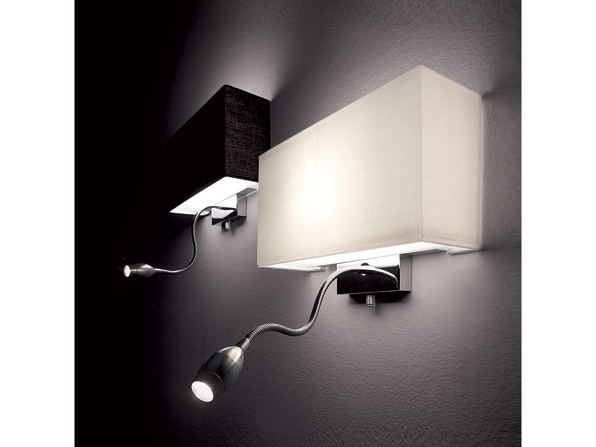 Ideal Lux Hotel Applique murale d'intérieur à 1 lumière, blanc, E27