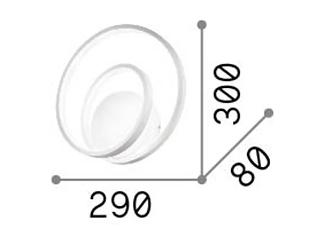 Applique murale LED décorative Swirl intégrée Blanc, 3000K