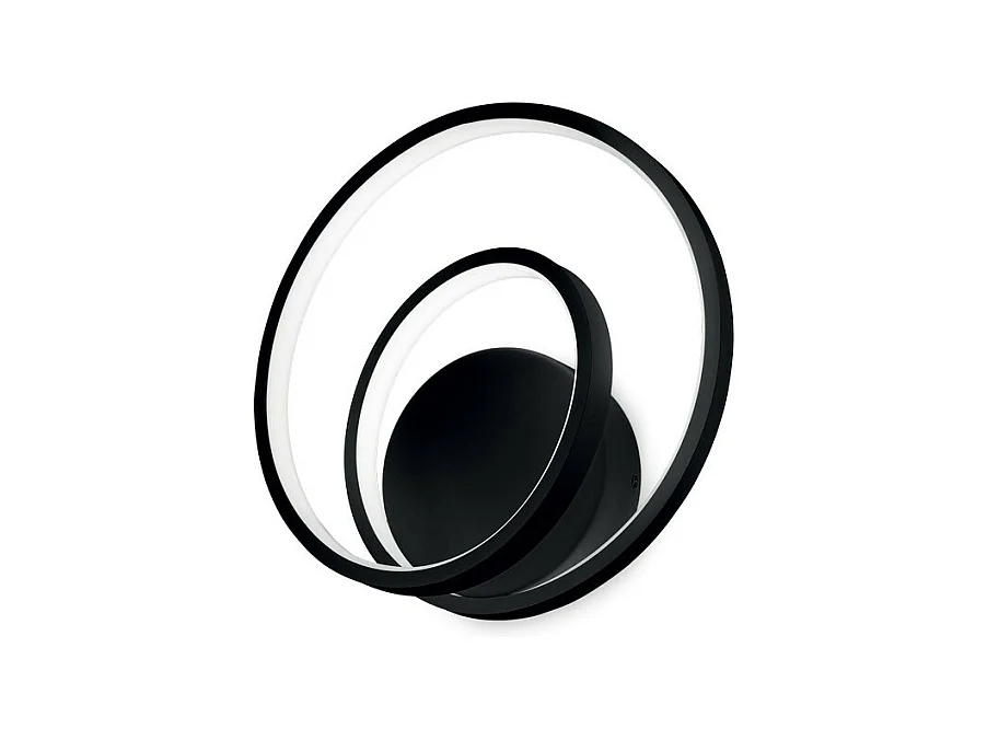 Applique Murale LED Décorative Swirl Intégrée Noir, 3000K