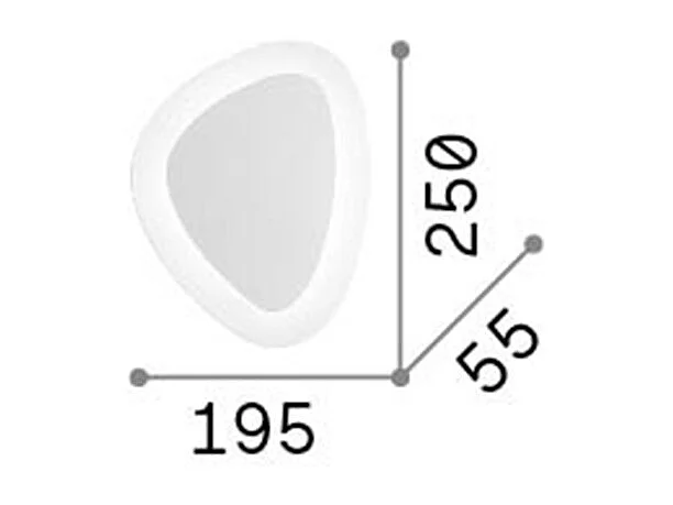 Ideal Lux Gingle Applique murale LED intégrée Blanc