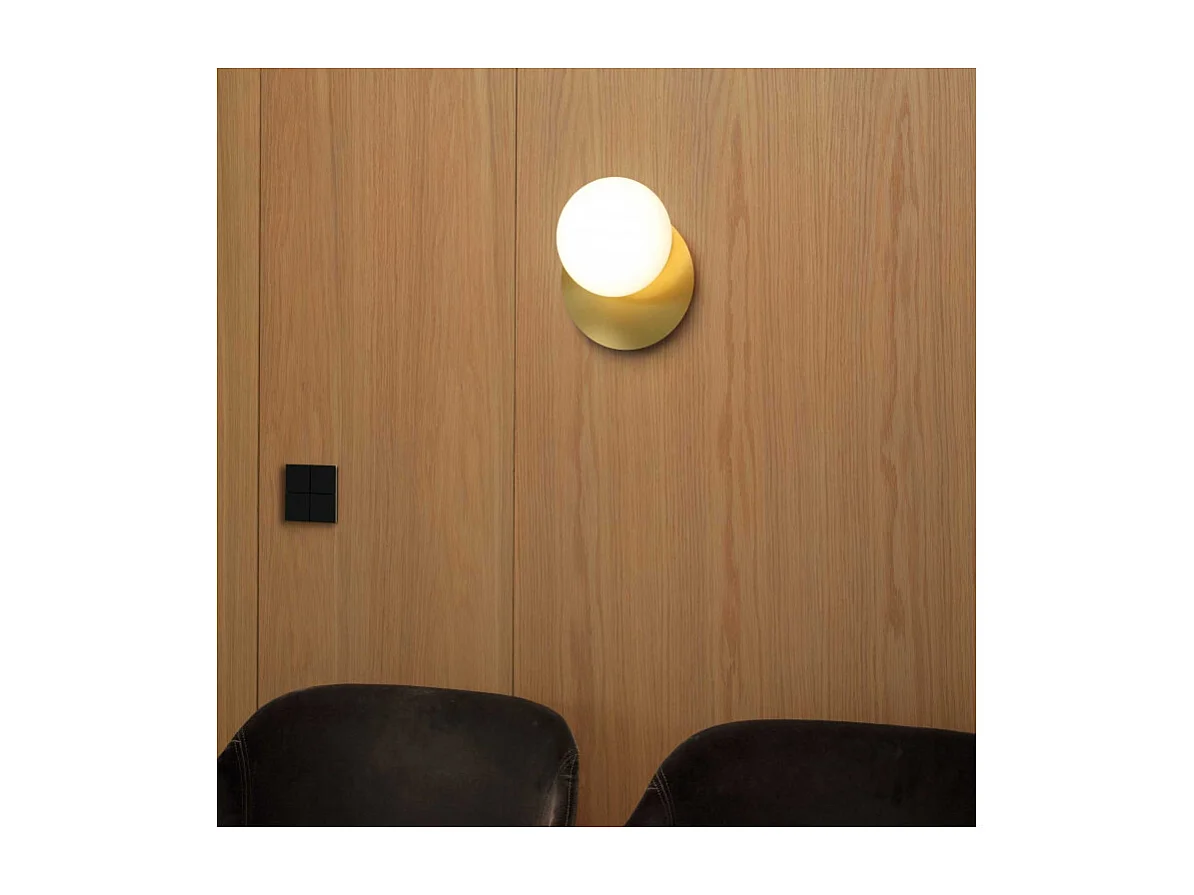 NINFEA AP1, messing appliqué, ideal lux