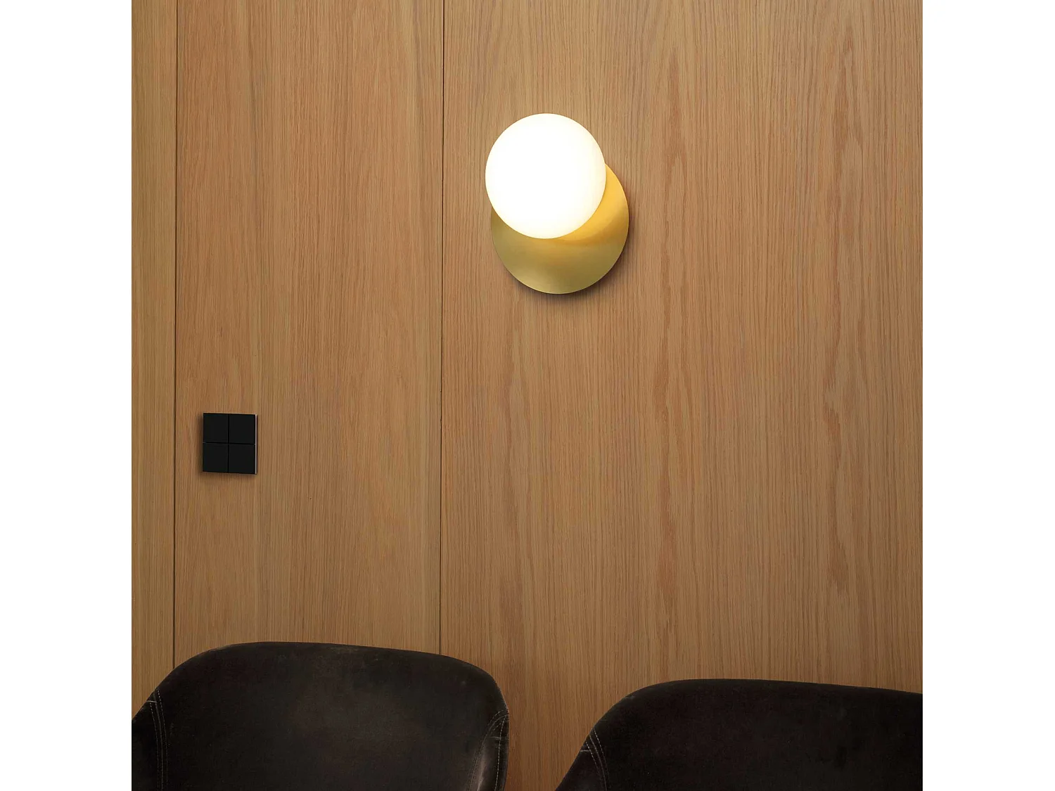 NINFEA AP1, messing appliqué, ideal lux