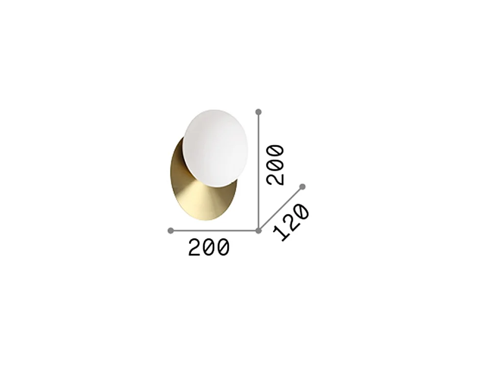 NINFEA AP1, messing appliqué, ideal lux