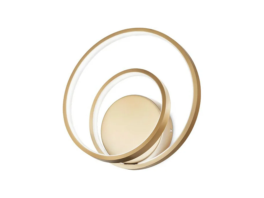 Applique Murale LED Décorative Swirl Intégrée Or, 3000K