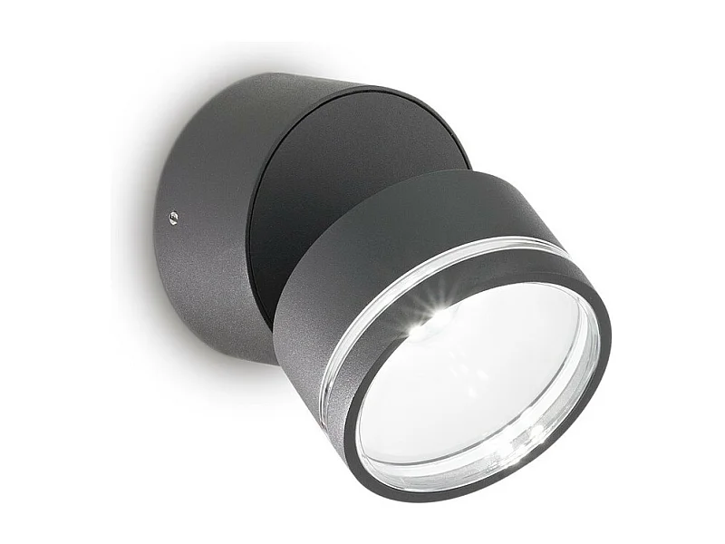 Ideal Lux OMEGA Foco Individual Redondo Antracita IP54 4000K