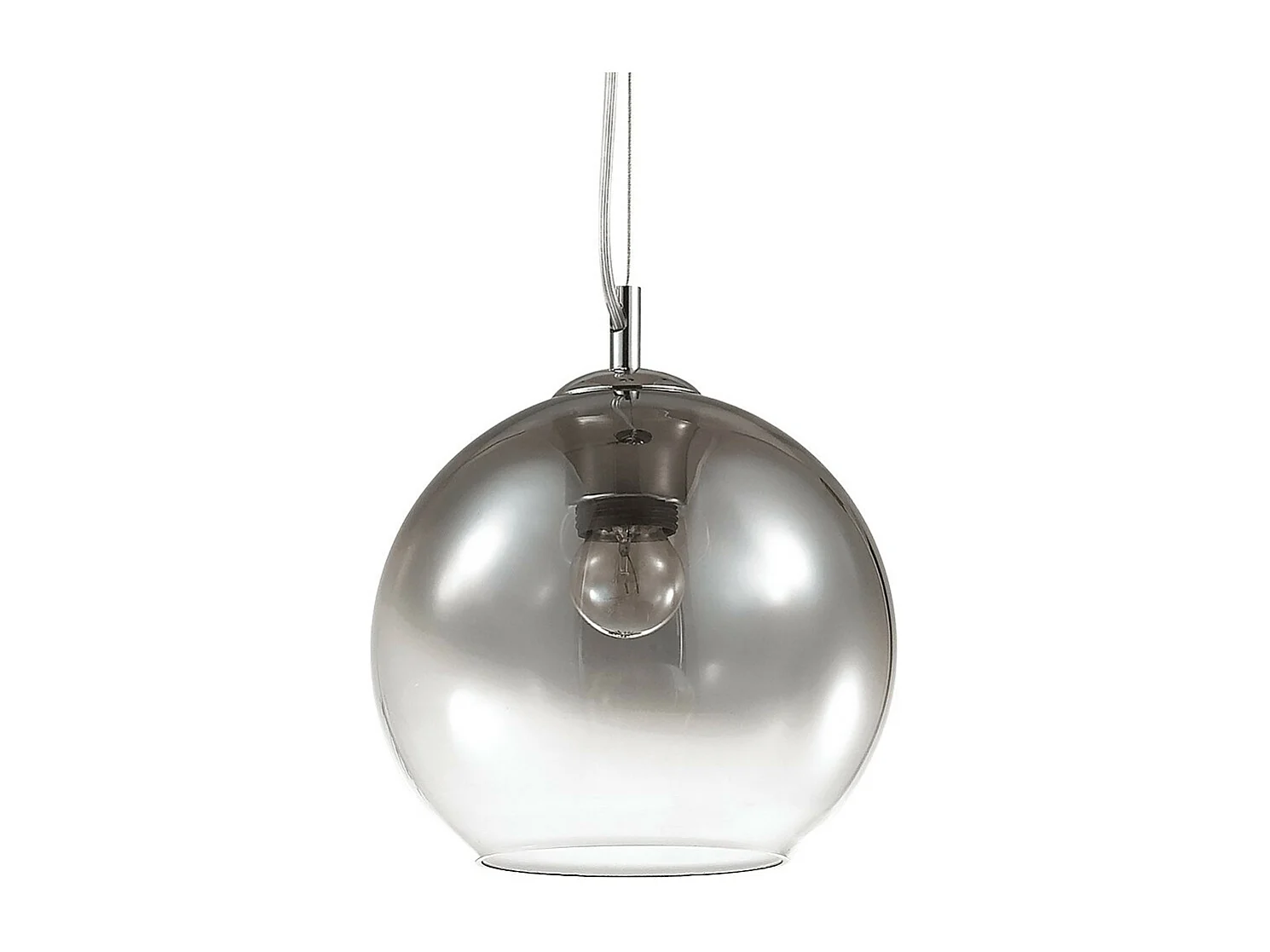 Ideal Lux Discovery Fade - Lámpara colgante de techo de globo grande con 1 luz, cromo, E27
