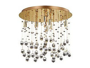 Ideal Lux Moonlight Pendentif de plafond moyen à 8 ampoules, or, G9