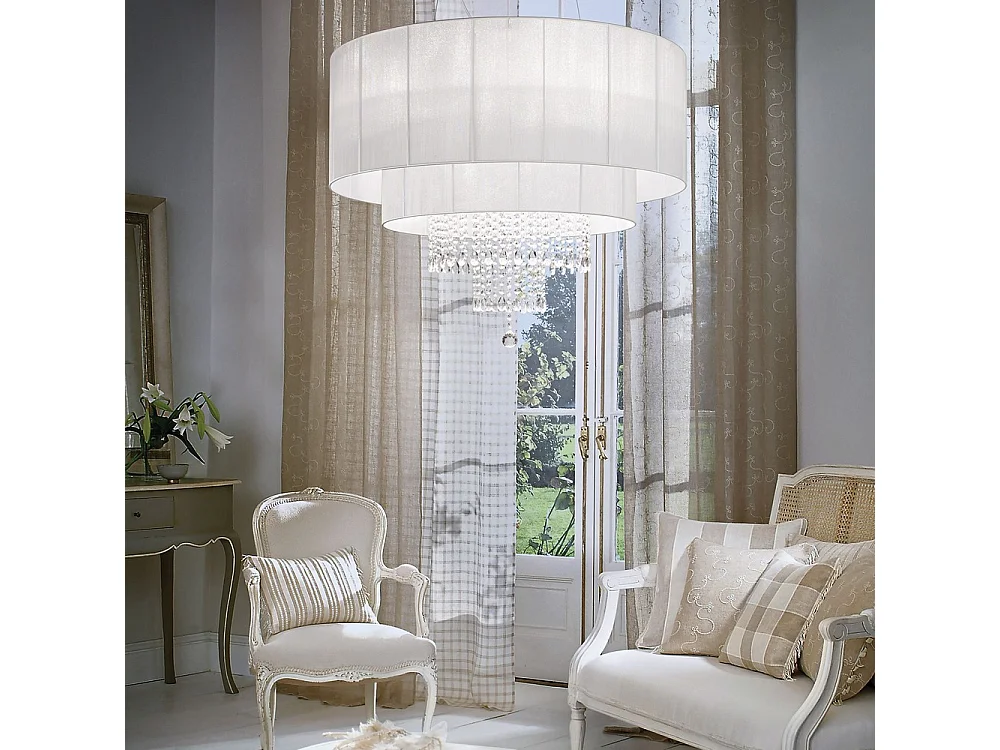 Ideal Lux Opera - Lámpara colgante de techo blanca