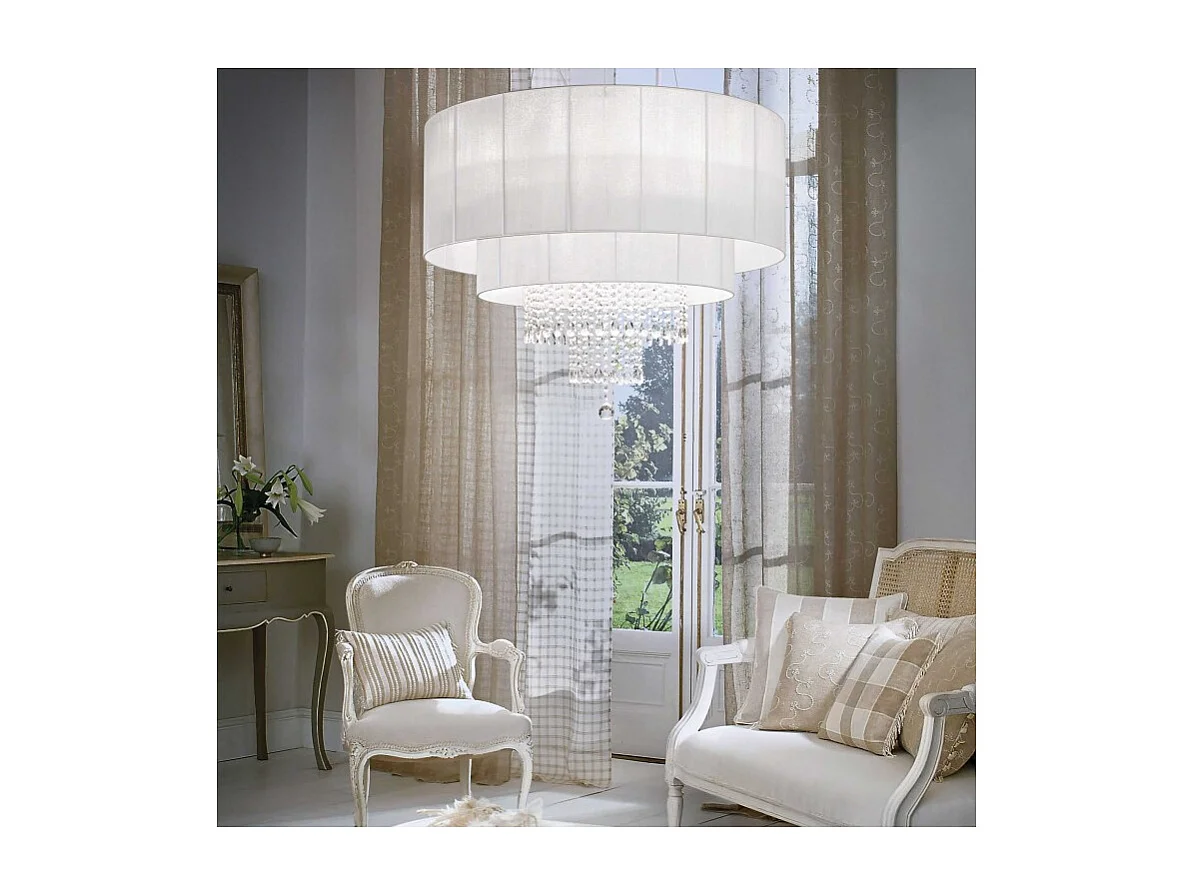 Ideal Lux Opera - Lámpara colgante de techo blanca