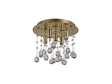 Ideal Lux Moonlight Petit plafonnier à 5 ampoules, doré, G9