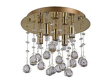 Ideal Lux Moonlight Petit plafonnier à 5 ampoules, doré, G9