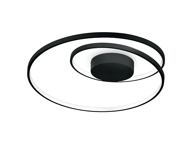 Luminaire semi-affleurant DEL décoratif Swirl intégré noir, 3000K