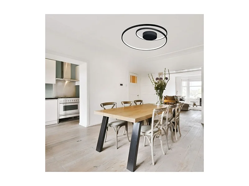 LED Dekorativer Swirl Integriertes LED Halbbündiges Licht Schwarz, 3000K