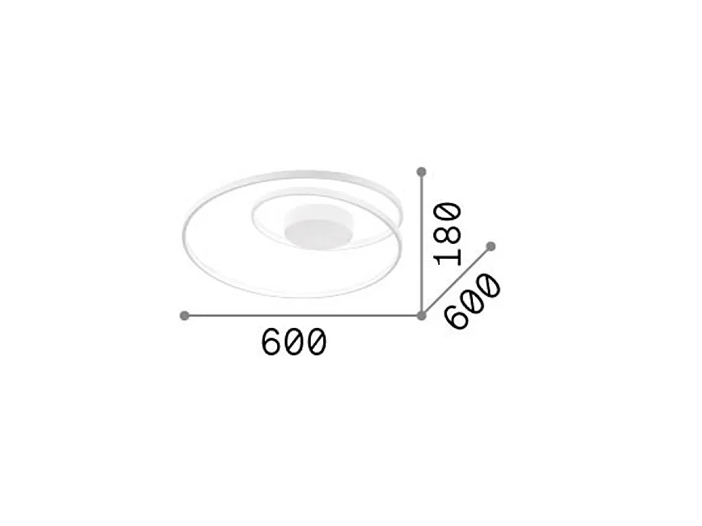 OZ PL ON-OFF, Plafondlamp, Ideal Lux