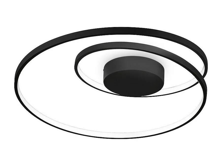 Ideal Lux OZ Dimmbare Swirl Integriertes LED Halbbündiges Licht Schwarz, 3000K