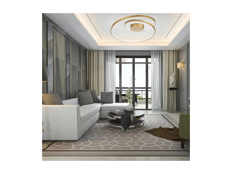 Ideal Lux OZ Laiton semi-affleurant à DEL intégré tourbillonnant à intensité variable, 3000K