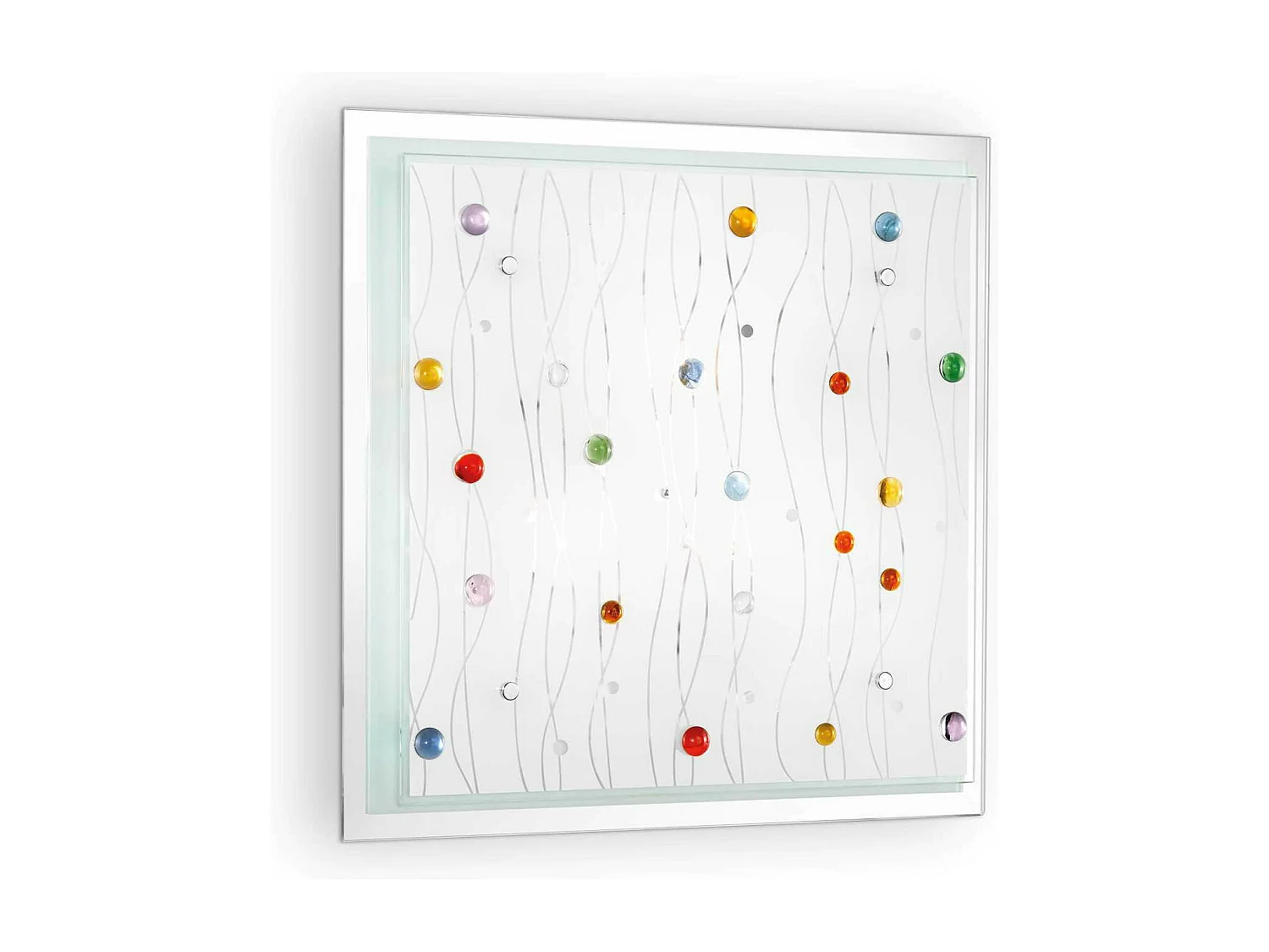 Ideal Lux Ocean Grand plafonnier d'intérieur à 3 ampoules multicolores, E27