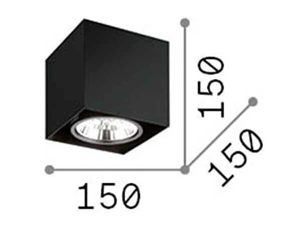 Ideal Lux Mood 1 lumière grand carré encastré en surface blanc, GU10