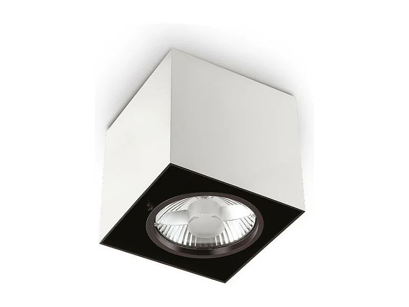 Ideal Lux Mood - 1 Licht kleines quadratisches oberflächenmontiertes Abwärtsstrahler Weiß, GU10