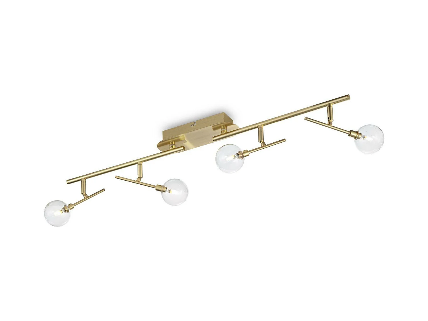 Ideal Lux Maracas Plafonnier à 4 ampoules en laiton antique