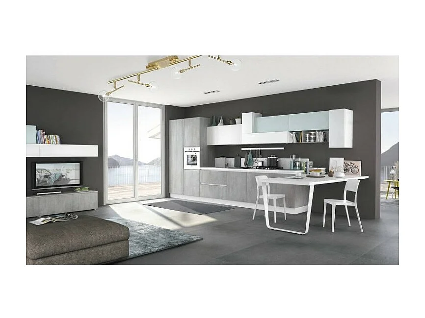 Ideal Lux Maracas Plafonnier à 4 ampoules en laiton antique