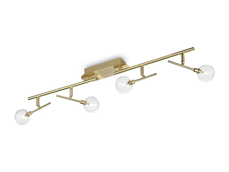 Ideal Lux Maracas Plafonnier à 4 ampoules en laiton antique