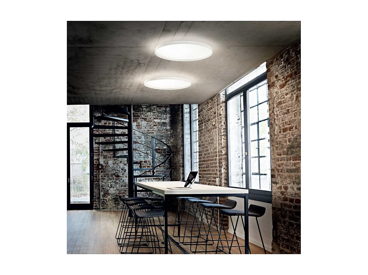 Décoratif Rond Simple Flush Blanc, 4000K